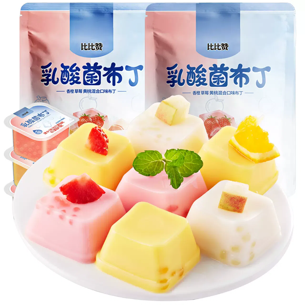 Bibizan lactic acid bacteria pudding jelly [16 mixed flavors in total] 1 bag 400 g