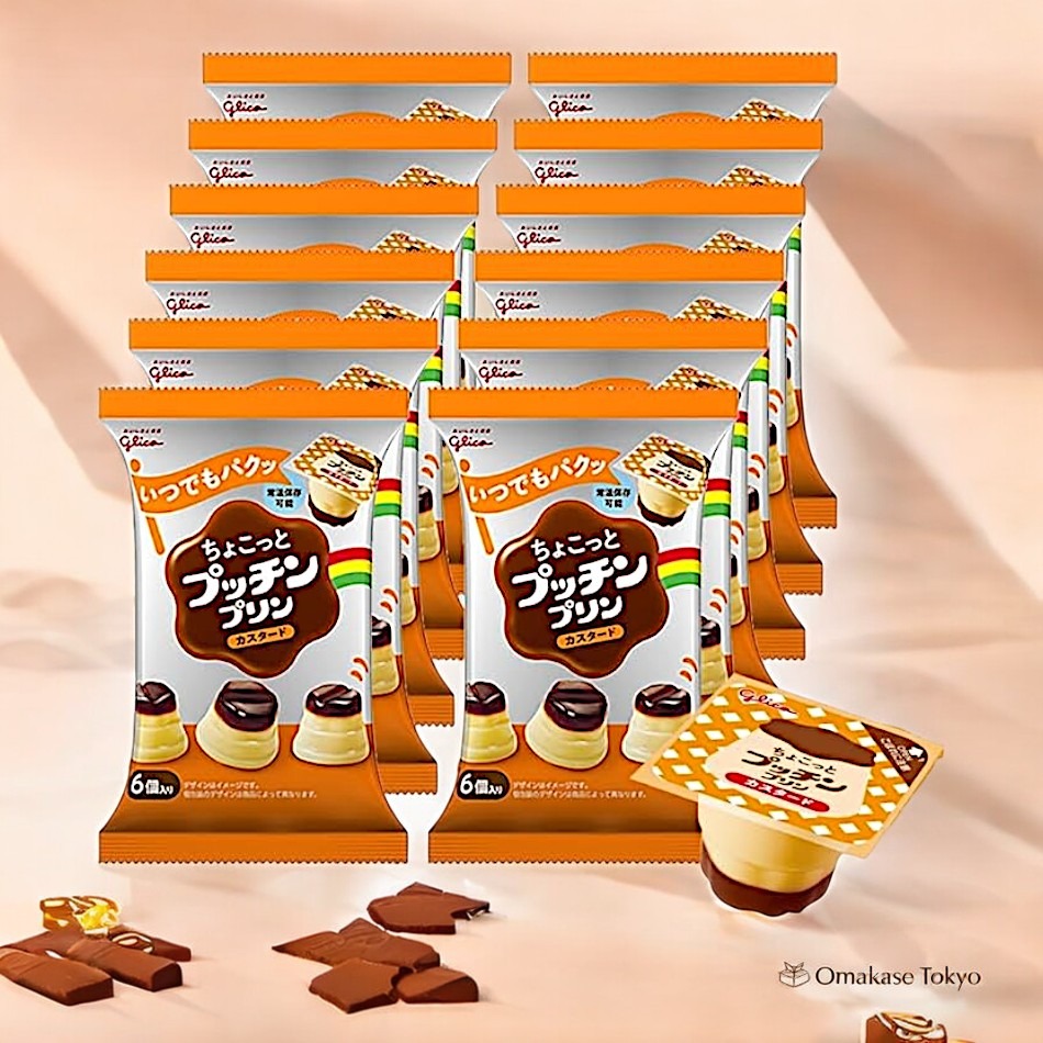 Glico Custard Chocotto Pudding 12 Packs 240 グラム