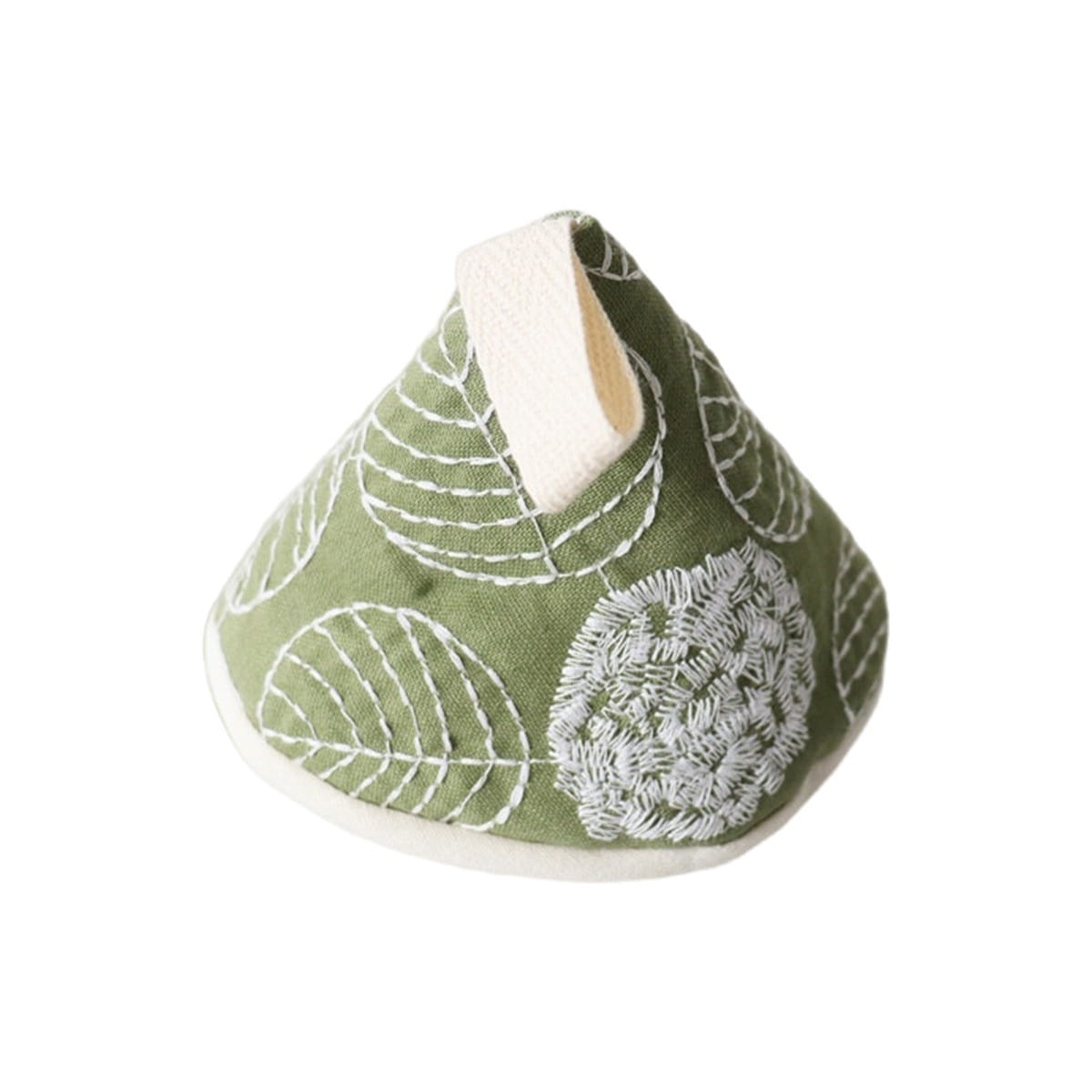 Padded Heat Resist Tri Lid Cap – Green Leaves 1 each