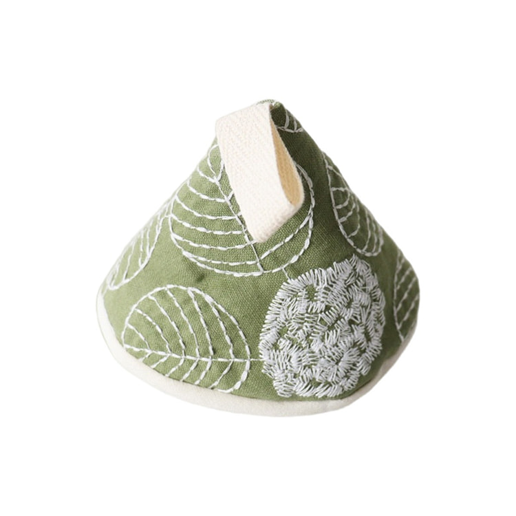 Padded Heat Resist Tri Lid Cap - Green Leaves 1 each
