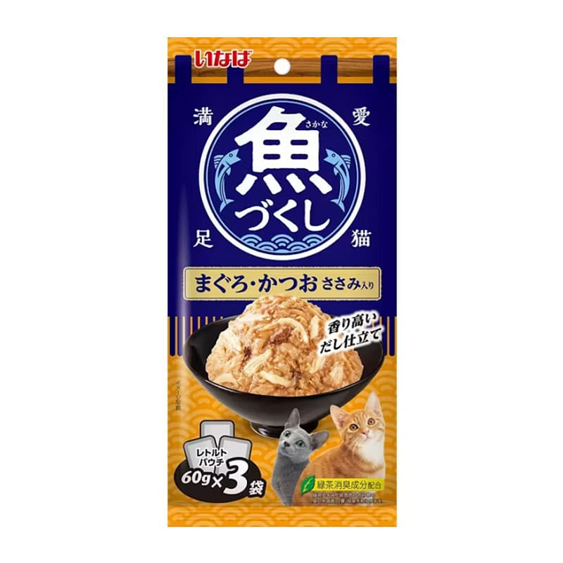 Inaba Zukushi Tuna/bonito fillet 60g x 3 bags 1 each
