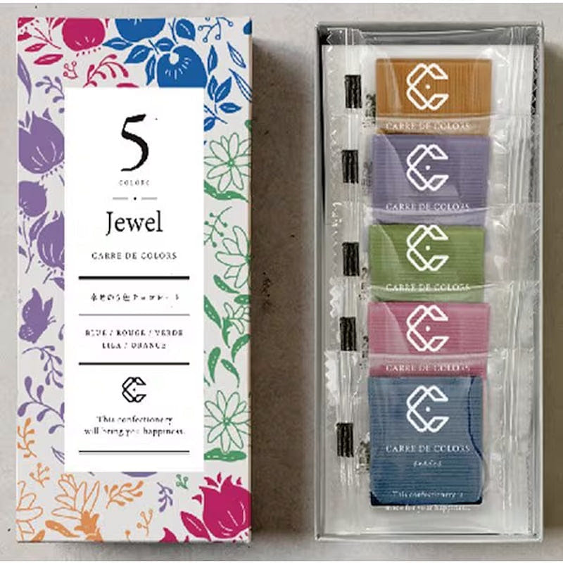 Carre de 5 Colors Jewel Chocolate 5 Pieces 1 each