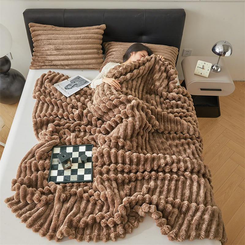 Velvet Blanket Deep Coffee 200*230cm 1 each