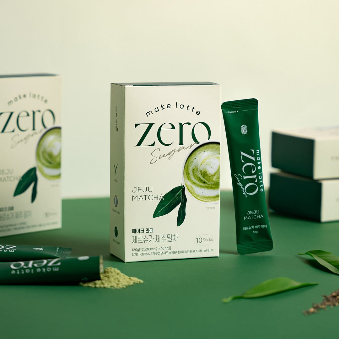 Matcha Powder for Latte Zero Sugar Ceremonial Grade Jeju Korean Matcha(10sticks) 5.3 盎司
