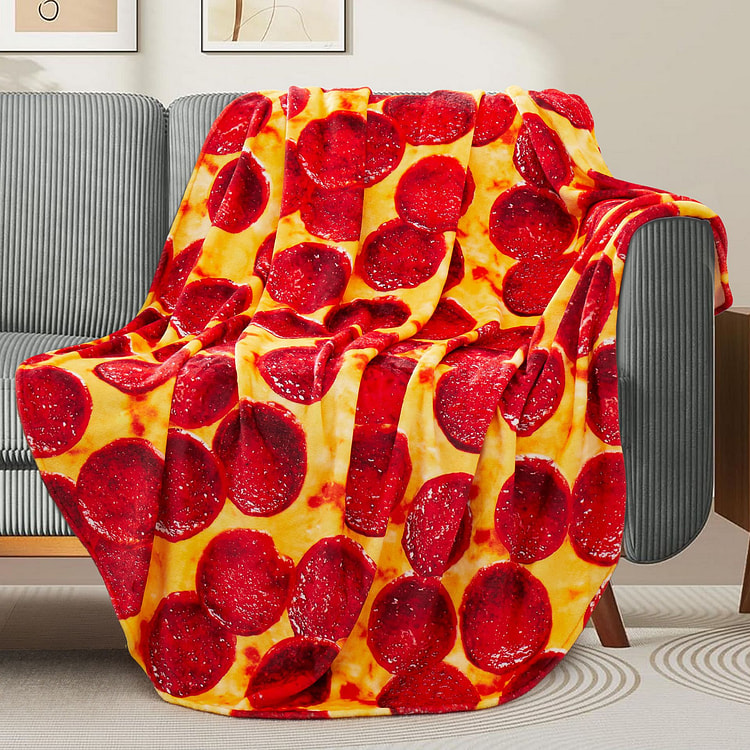 儿童礼物 食物圆形毯60＂ Pizza