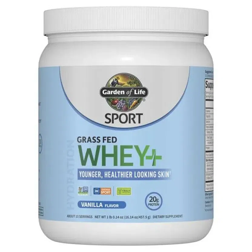 Sport Grass Fed Whey+Skin Protein Powder – Vanilla 1.14 lb