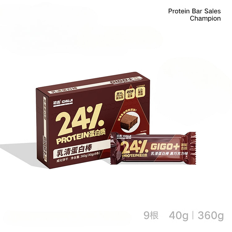 初吉乳清蛋白棒可可味360g*1盒
