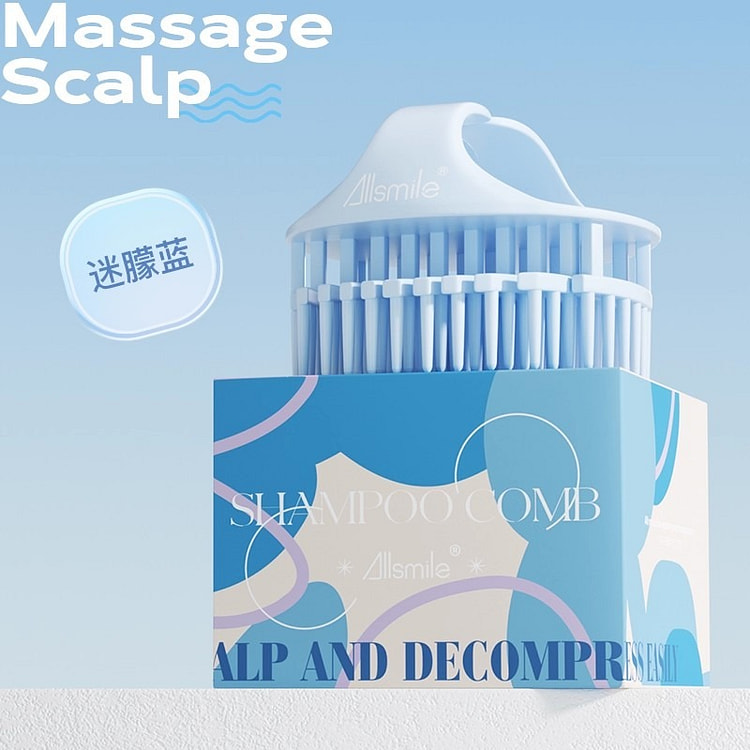 Silicone Shampoo Brush Hair Massage Comb 1 each