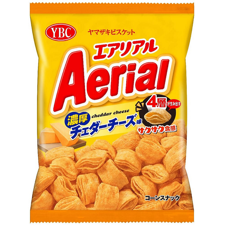 YBC Aerial 4层玉米空心脆 浓切达奶酪味 65 克