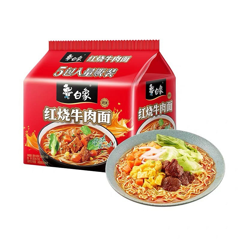 White Elephant Braised Beef Flavor Instant Noodles 520 g