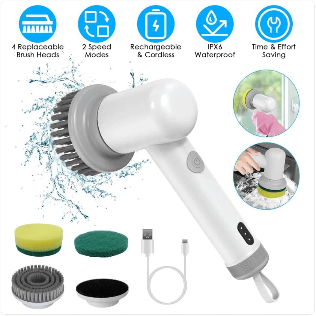 1Set Electric Handheld Spin Scrubber Cordless Clea 1 box