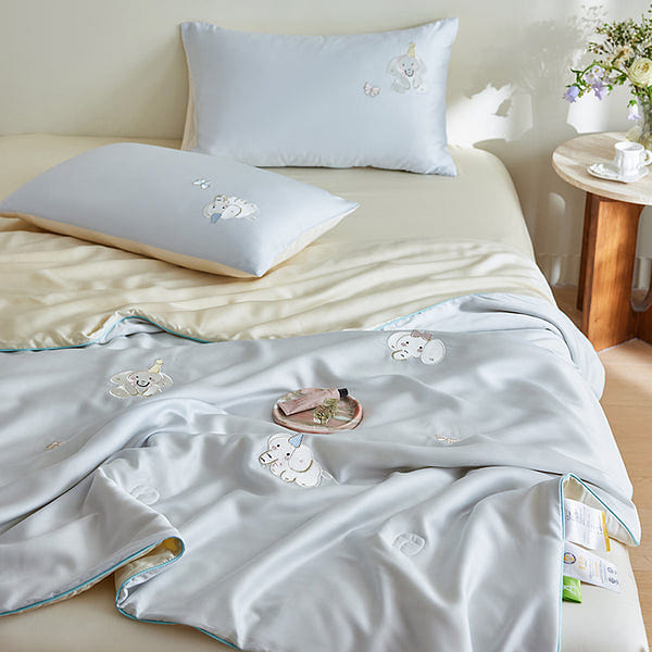 Cooling Quilt 4Pcs Set Twin Size Tiny Trunk 2000 g
