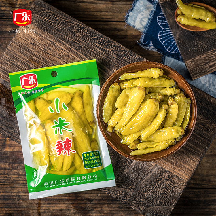 广乐 泡椒小米辣野山椒辣椒朝天椒泡椒100g*1包