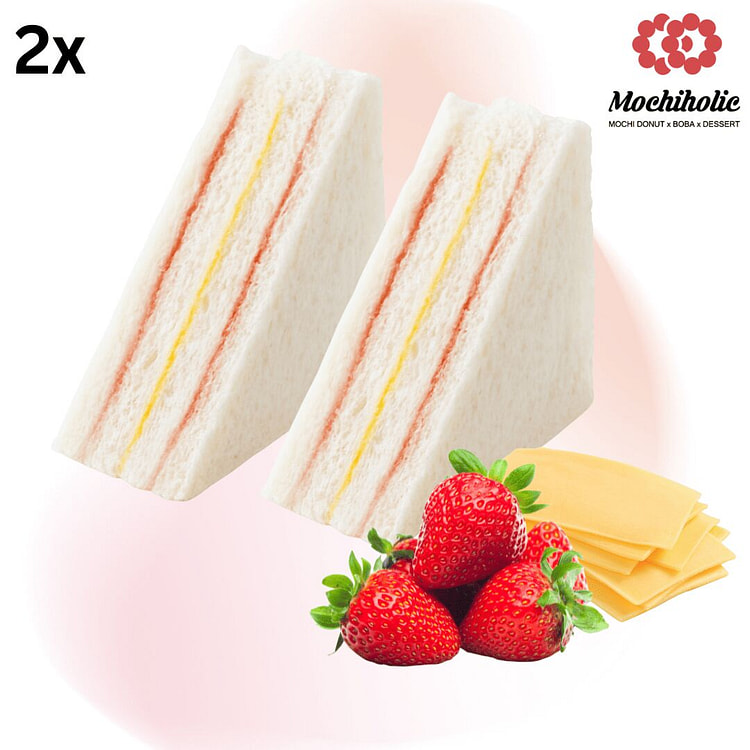 洪式草莓輕奶甜點三明治  ｜雙入組 1 份