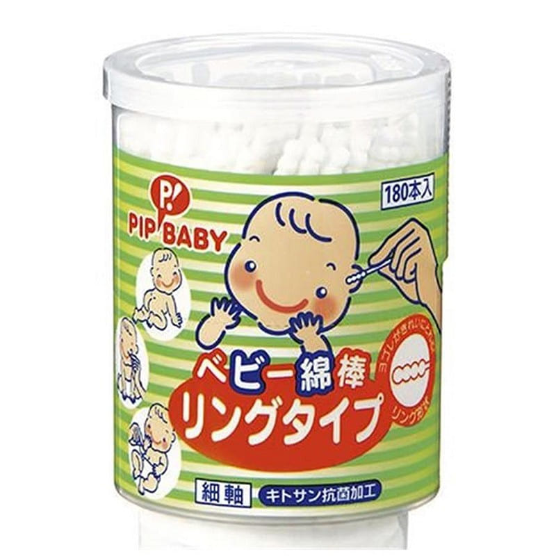 PIPBaby Baby cotton swabs, wavy, 180 pcs 1 each