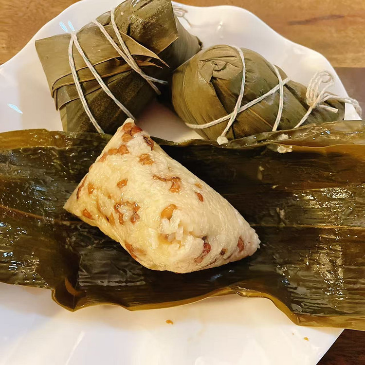手工绿豆粽 3个