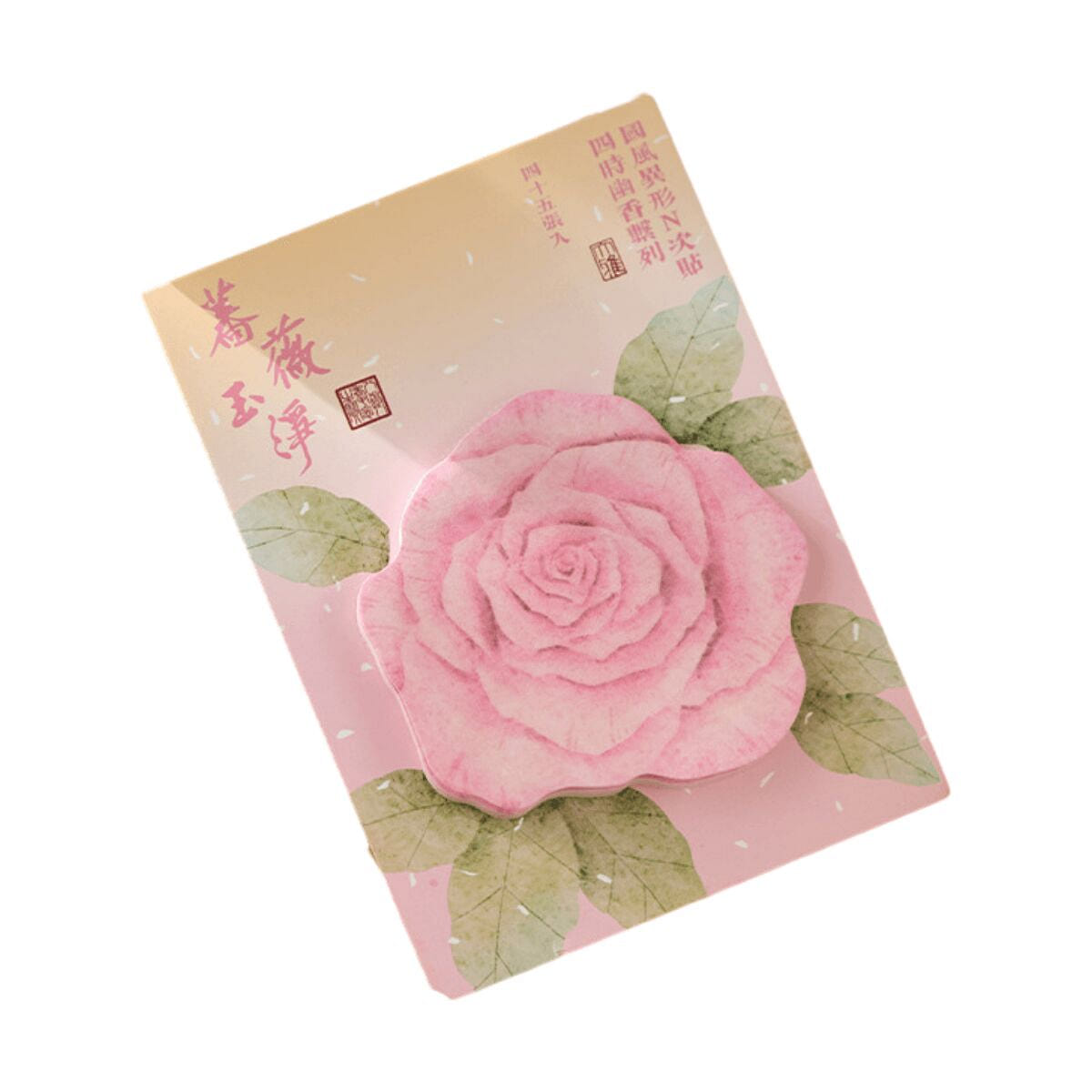 Floral Sticky Notes Notepads – Rose 1 count