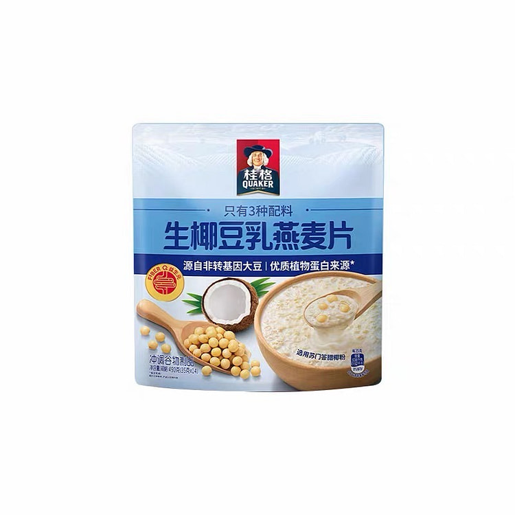 桂格即食生椰豆乳燕麦片袋装速溶冲饮健康营养早餐代餐 490 克