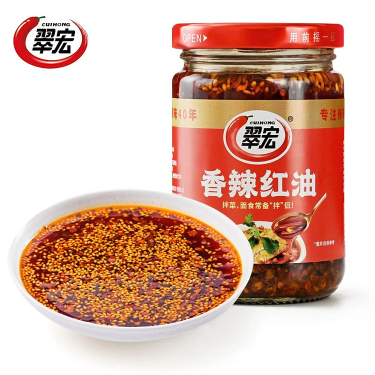 翠宏香辣红油200g瓶装