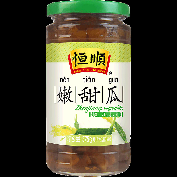 恒顺酱菜开味下饭伴侣腌制泡菜嫩甜瓜375g*1瓶