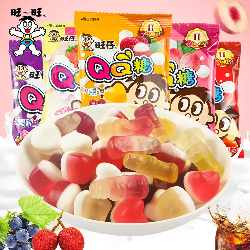 Wangzai QQ Candy 18g*5 packets (mix 2-3 flavors) gummies, fruit juice candies, f 75 g