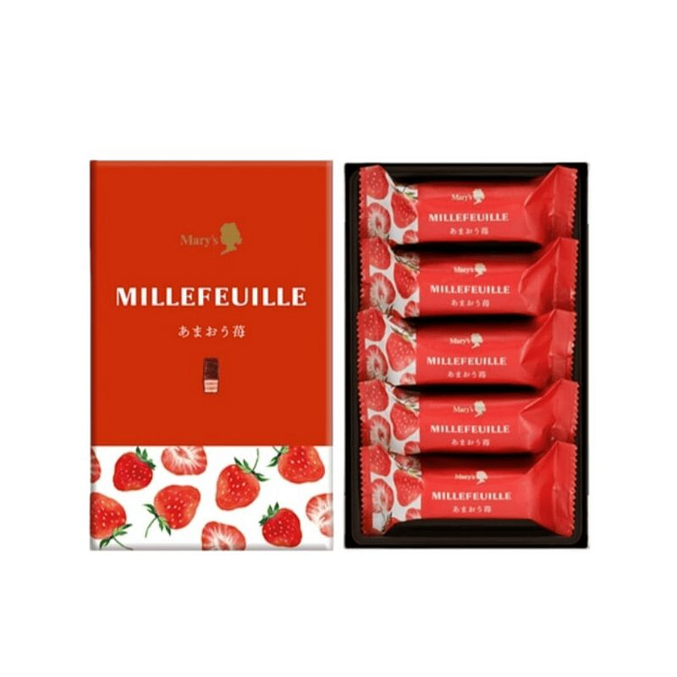 MARY'S 冬季限定 甘甜草莓千层酥 5枚装 1 盒
