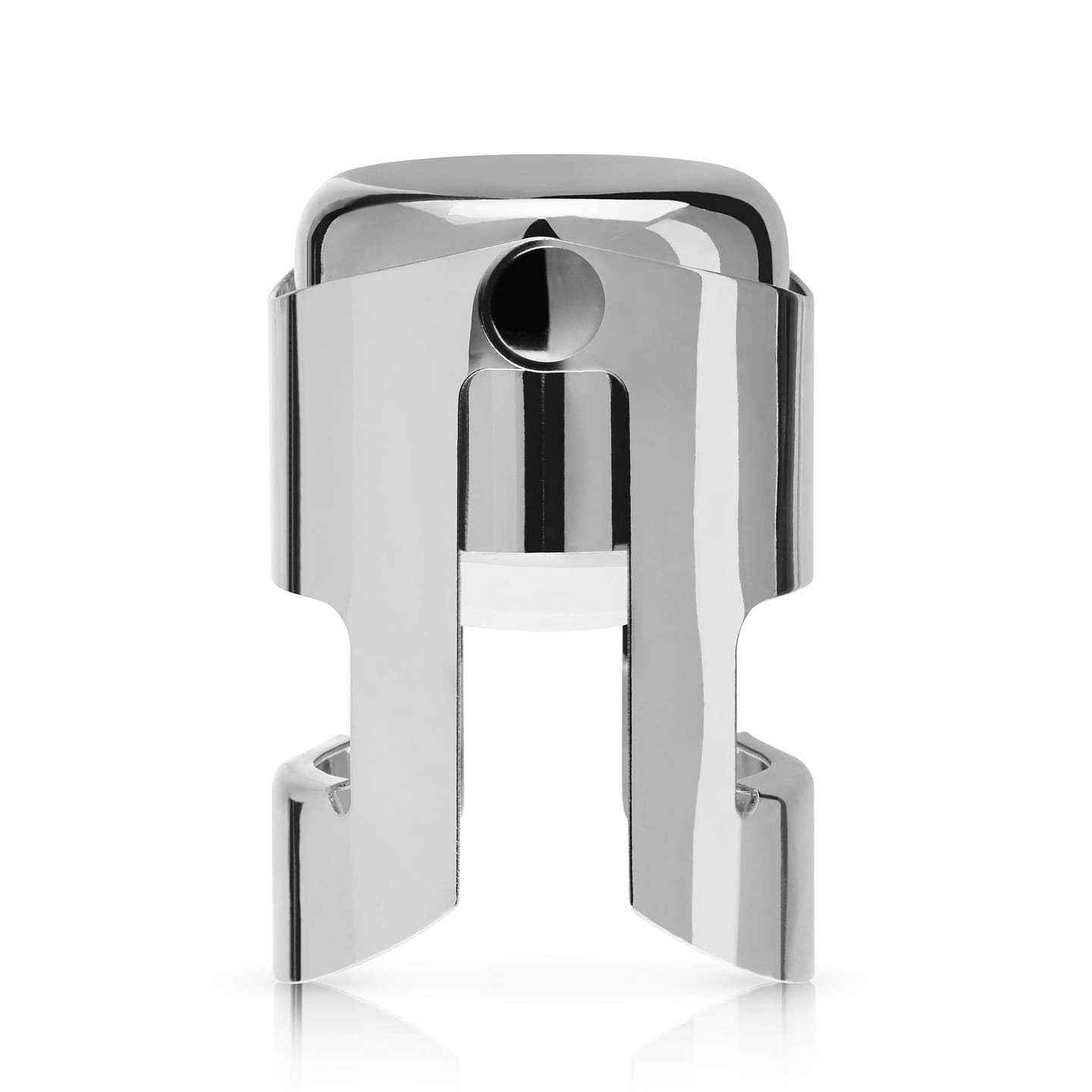True Fizz: Chrome Champagne Stopper, Sparkline Wine Keeper, Champagne Sealer, Prosecco stopper, Champagne Lovers Gifts, Set of 1, Silver 1 each