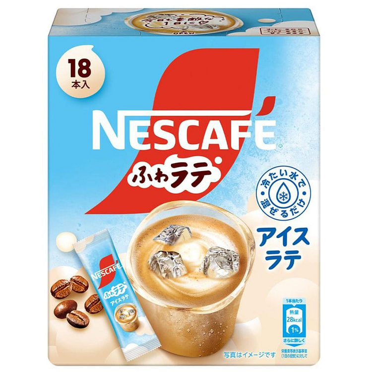 NESTLE Nescafe Fuwa Iced Latte Instant Drink 18P 1 box