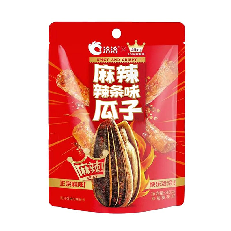 Qiaqia Spicy Strip Flavored Melon Seeds 88g 88 g