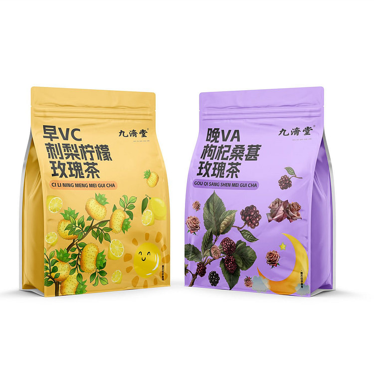 早C晚A组合刺梨柠檬玫瑰黑枸杞桑葚玫瑰组合茶60袋