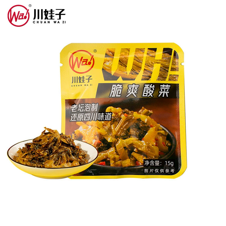 川娃子脆爽酸菜地道四川老坛泡菜下饭榨菜15g*30