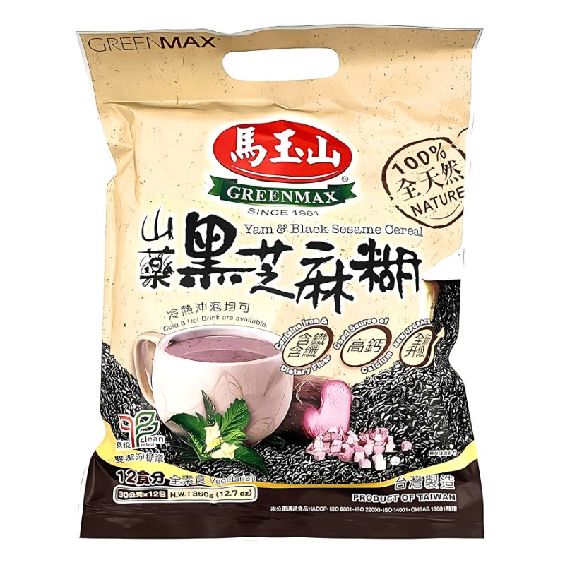 Get Greenmax Yam & Black Sesame Cereal 360g Delivered | Weee