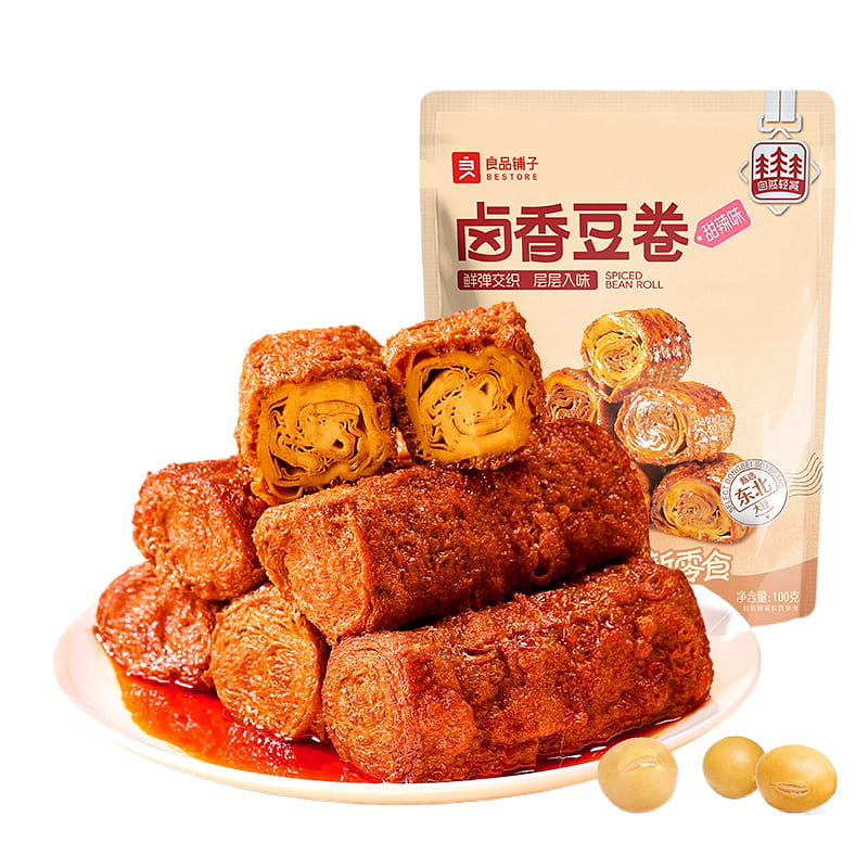 Braised Bean rolls, Sweet and spicy 100g*2 bags 200 g