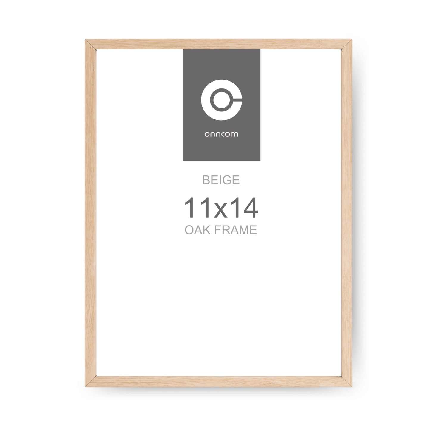 11×14 Oak Beige Wood Picture Frame for Decor, Certificate, Poster, Photo 1 count