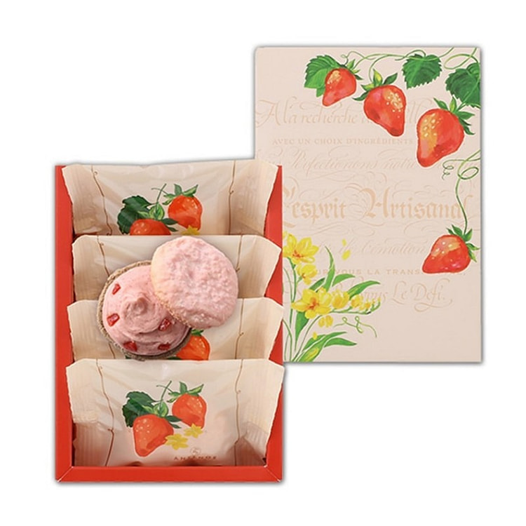 Strawberry Milk Sandwich Macarons 4pcs