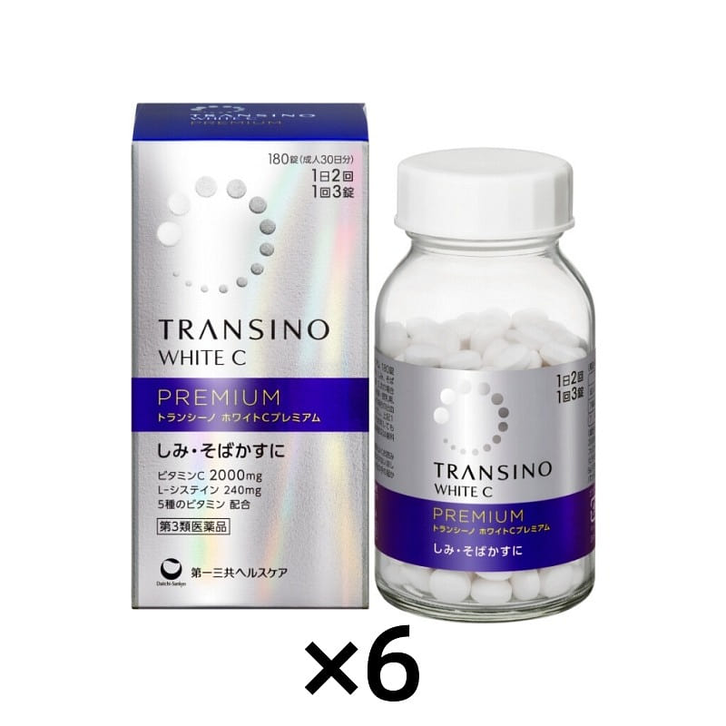 Transino White C Premium 180 tablets*6 Bottles 1 bottle