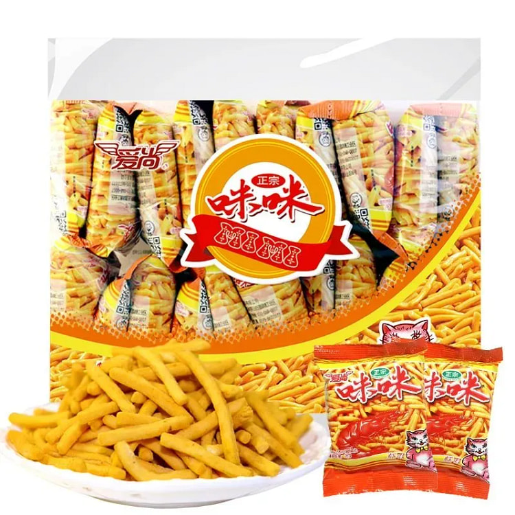 爱尚咪咪虾条虾味薯条儿时怀旧休闲零食10g×20包 200 克