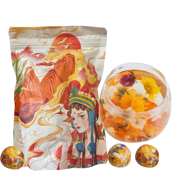 百花茶龙珠球形工艺开花茶 30颗