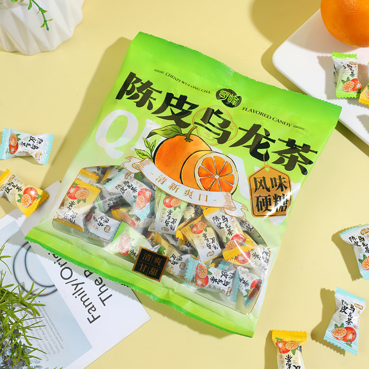 奇峰陈皮乌龙茶清润甘甜硬糖258g/袋
