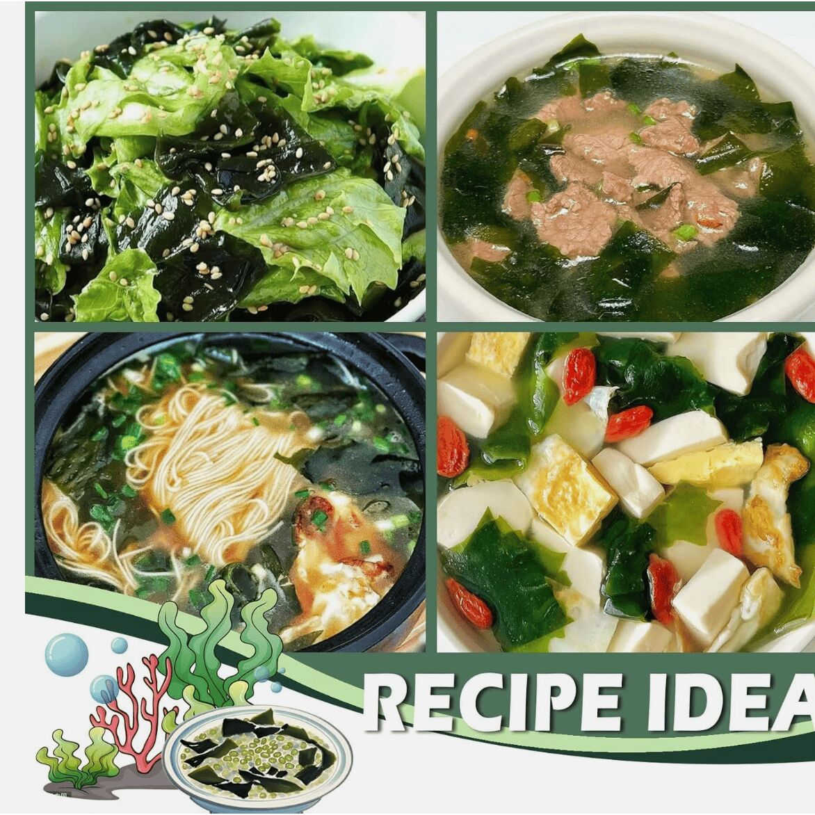 Get Dried Wakame Seaweed 8oz Japanese Sea Vegetable 1 bottle