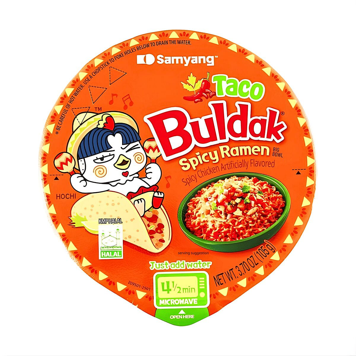 [SAMYANG] Taco Buldak Spicy Ramen Noodles – 3.7oz 1 each