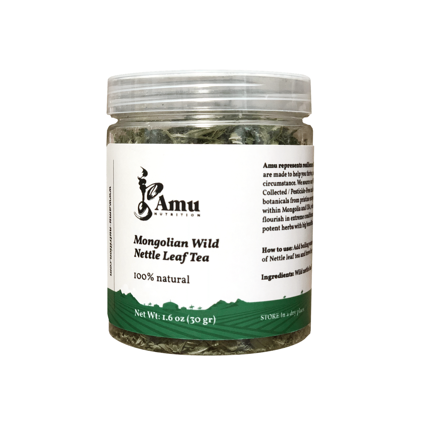 Amu Nutrition - Mongolian Wild Nettle Leaf Tea Bulk 1.6 oz