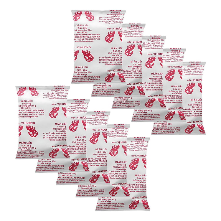 VI HUONG Shrimp Flavour Instant Noodles 60g 10Pack