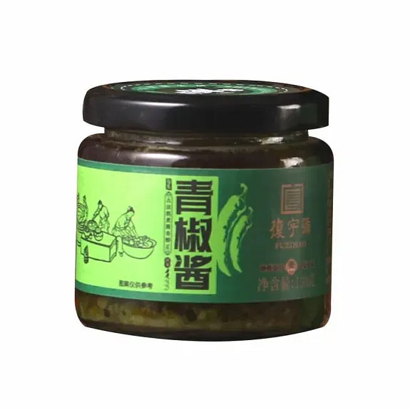 鲜椒酱青椒酱蒜蓉下饭菜即食贡菜青辣椒酱130g 130 克