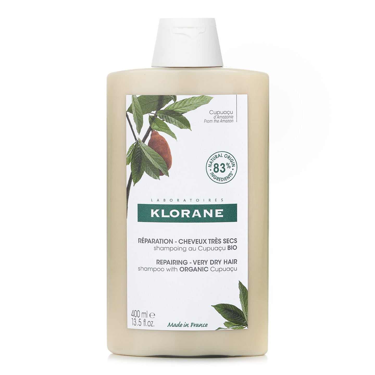 Klorane Shampoo With Organic Cupuacu (Reparing Very Dry Hair) 400ml/13.5oz 400 ml