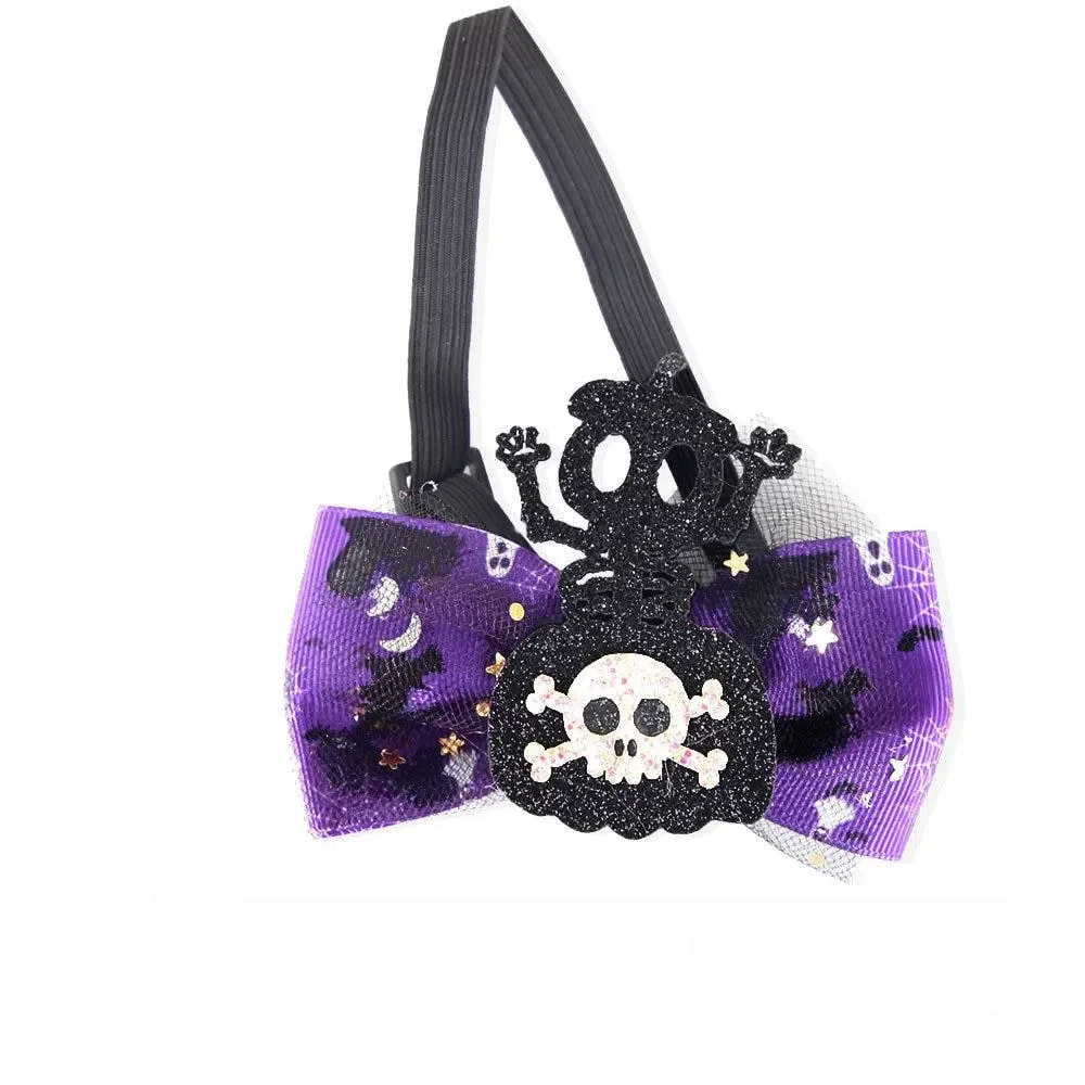 Pet Halloween Bow Tie Mesh Bow Tie Accessories-Skull Man Goodie Bag 1 each