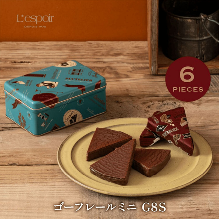 神户风月堂 迷你法兰香草巧克力酥薄饼 6枚 1 份