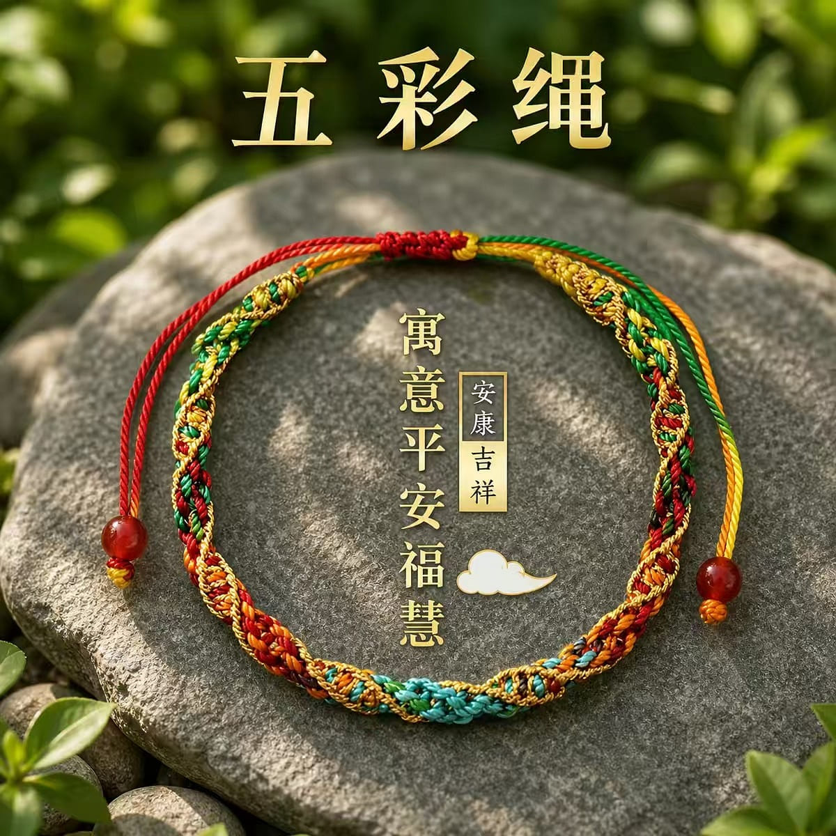 2026 Loong Boat Festival hand woven colorful rope 1 count