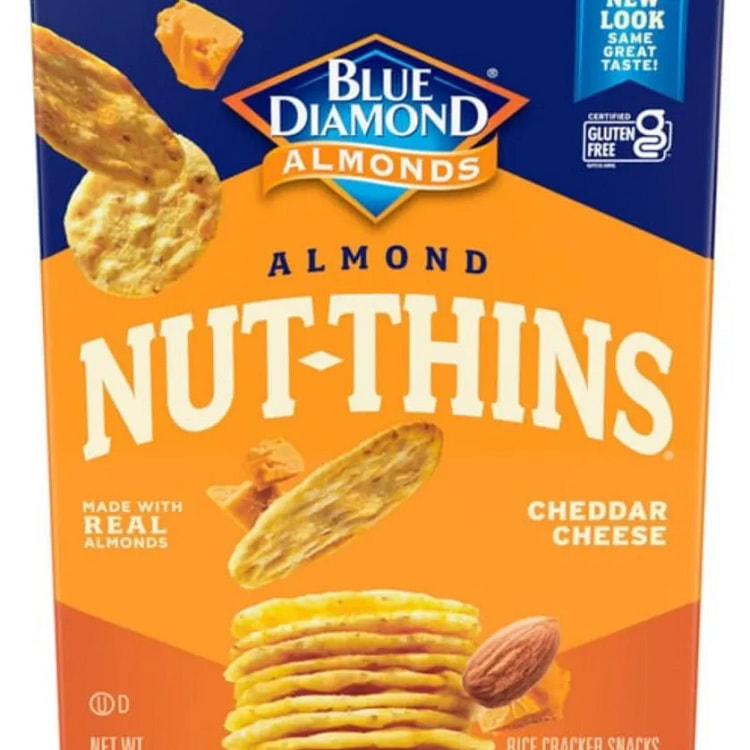 New Blue Diamond Almonds Nut Thins Cheddar Cheese 70 box