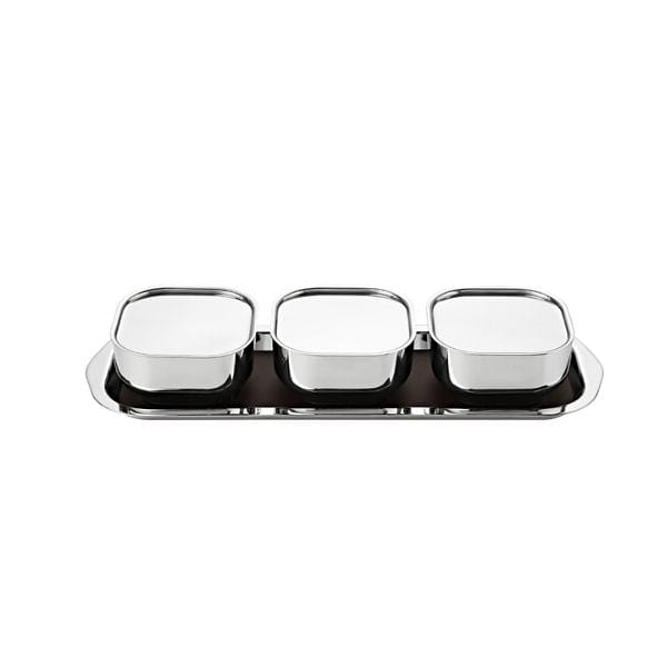 Stainless Steel Square Sauce Bowl 3P Set 1 pack